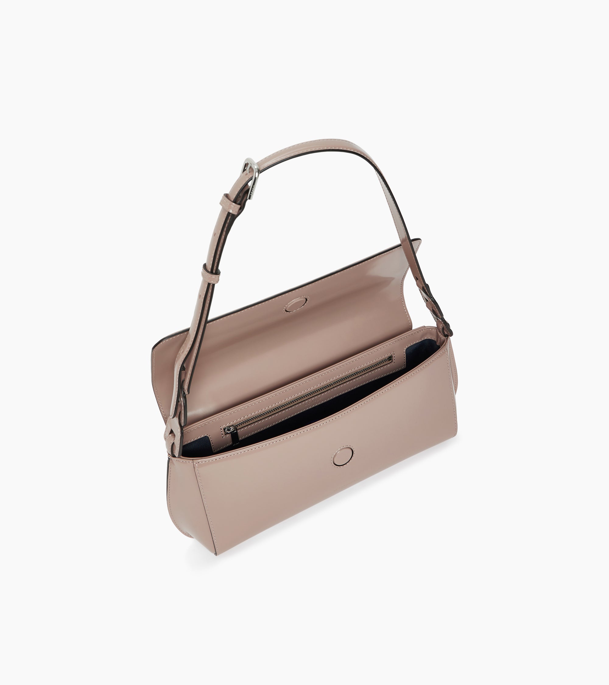 Solaise medium shoulder bag in smooth leather box-effect