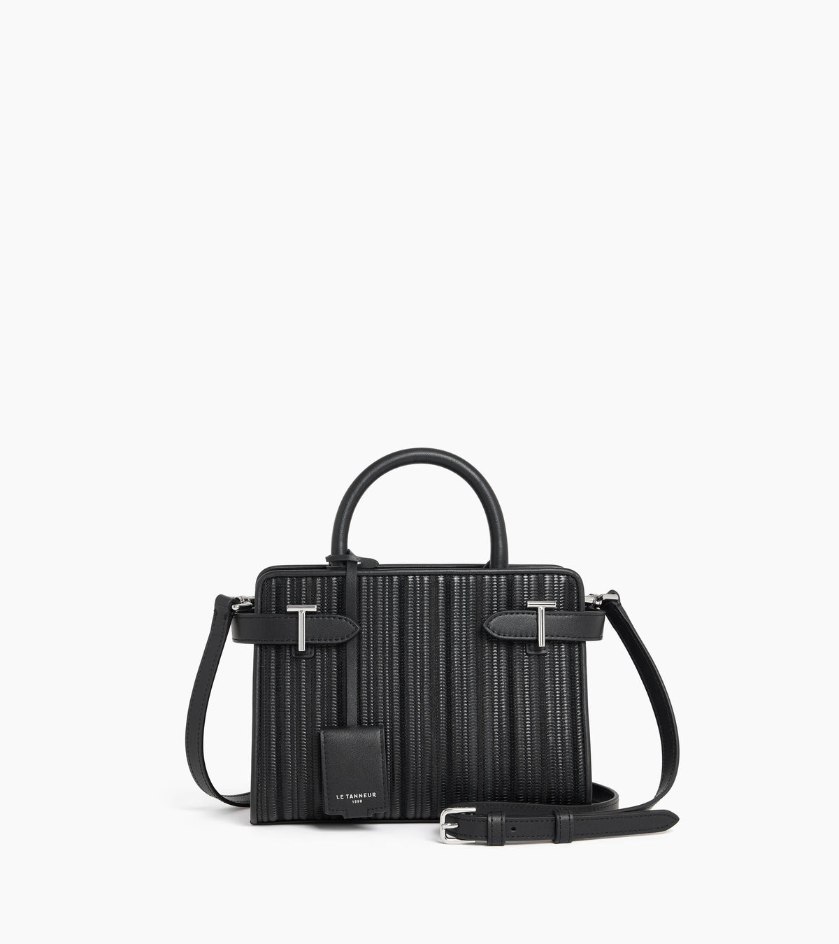Petit sac à main Emilie en cuir tressé réemployé