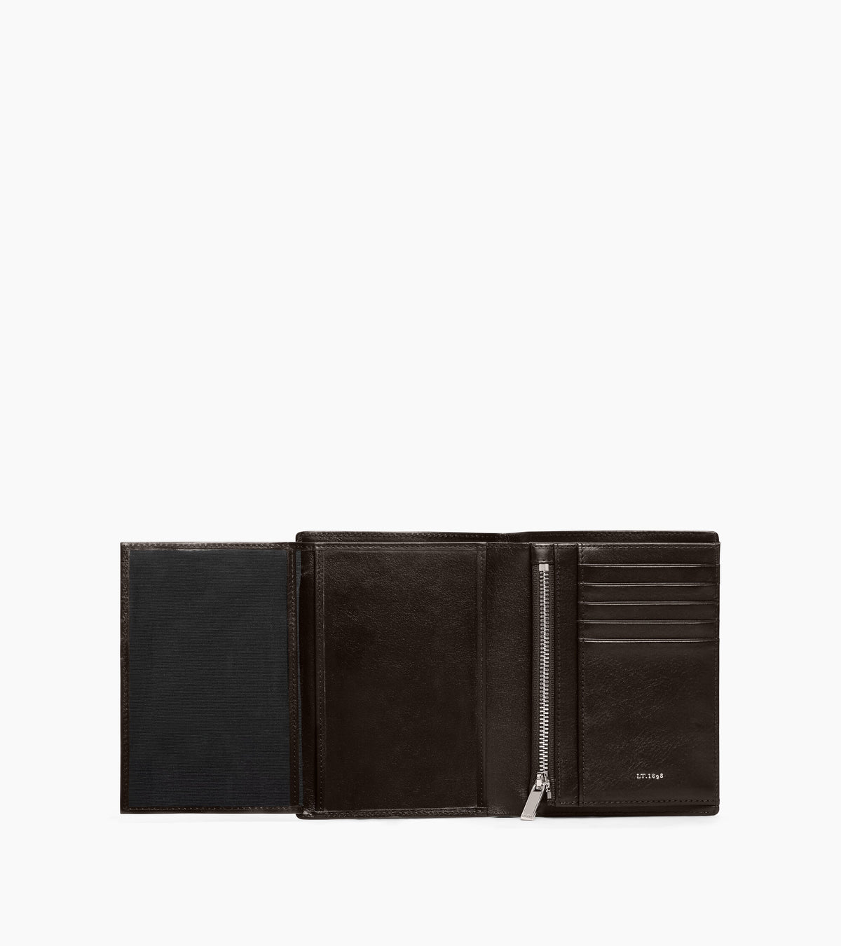 Grand portefeuille vertical zippé 2 volets Lucien en cuir huilé