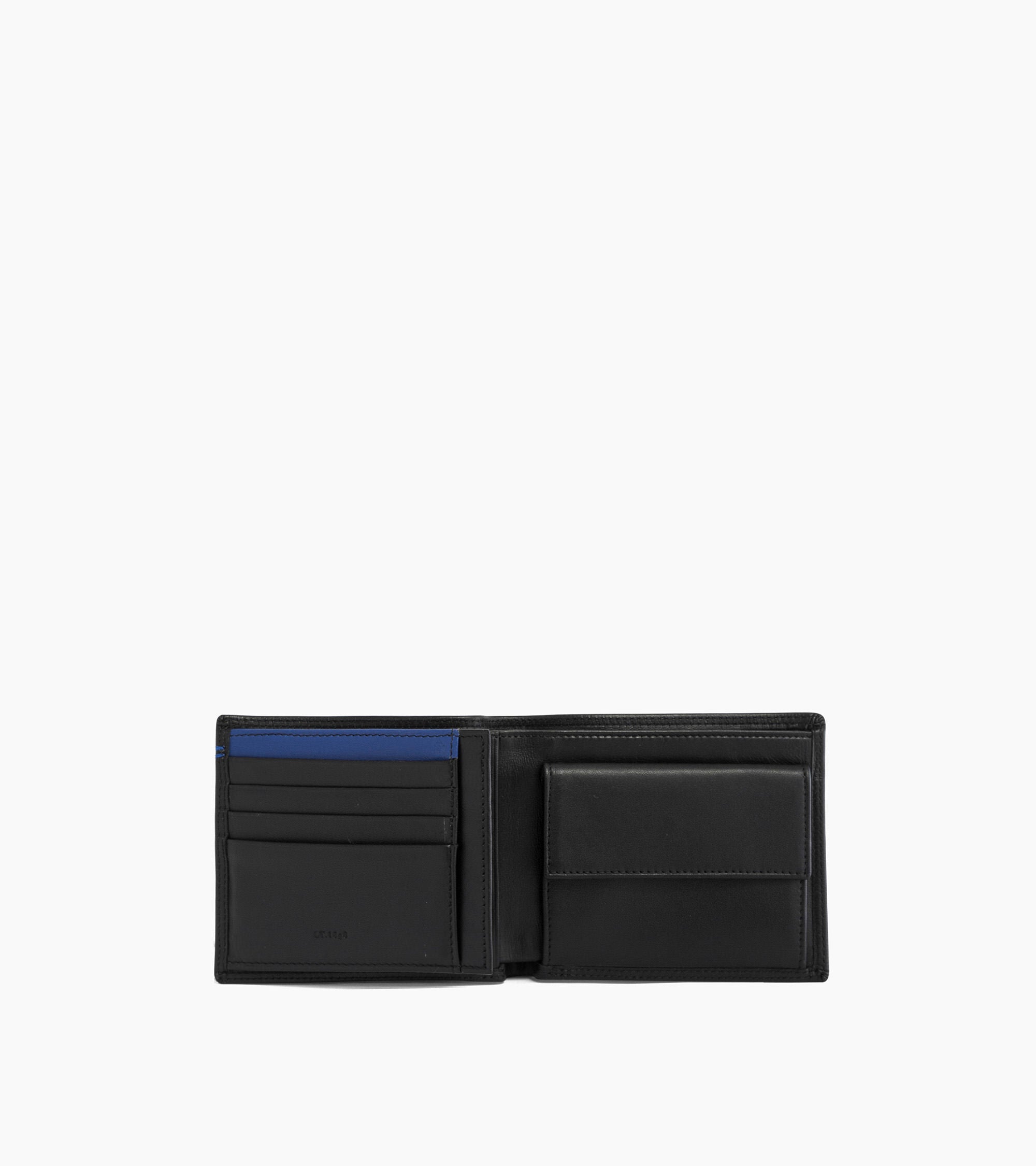 Cartera con solapa de 2 secciones Martin de piel lisa