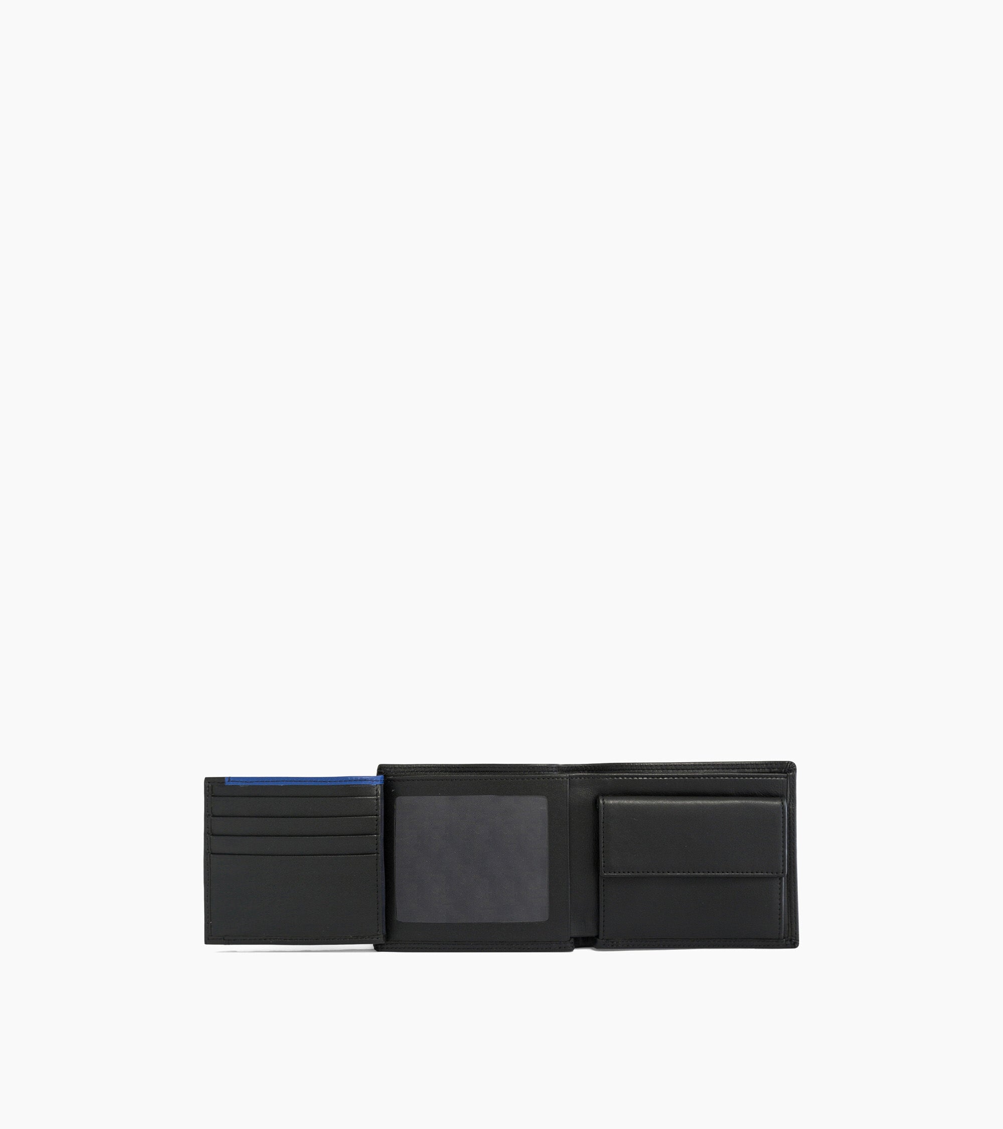 Cartera con solapa de 2 secciones Martin de piel lisa