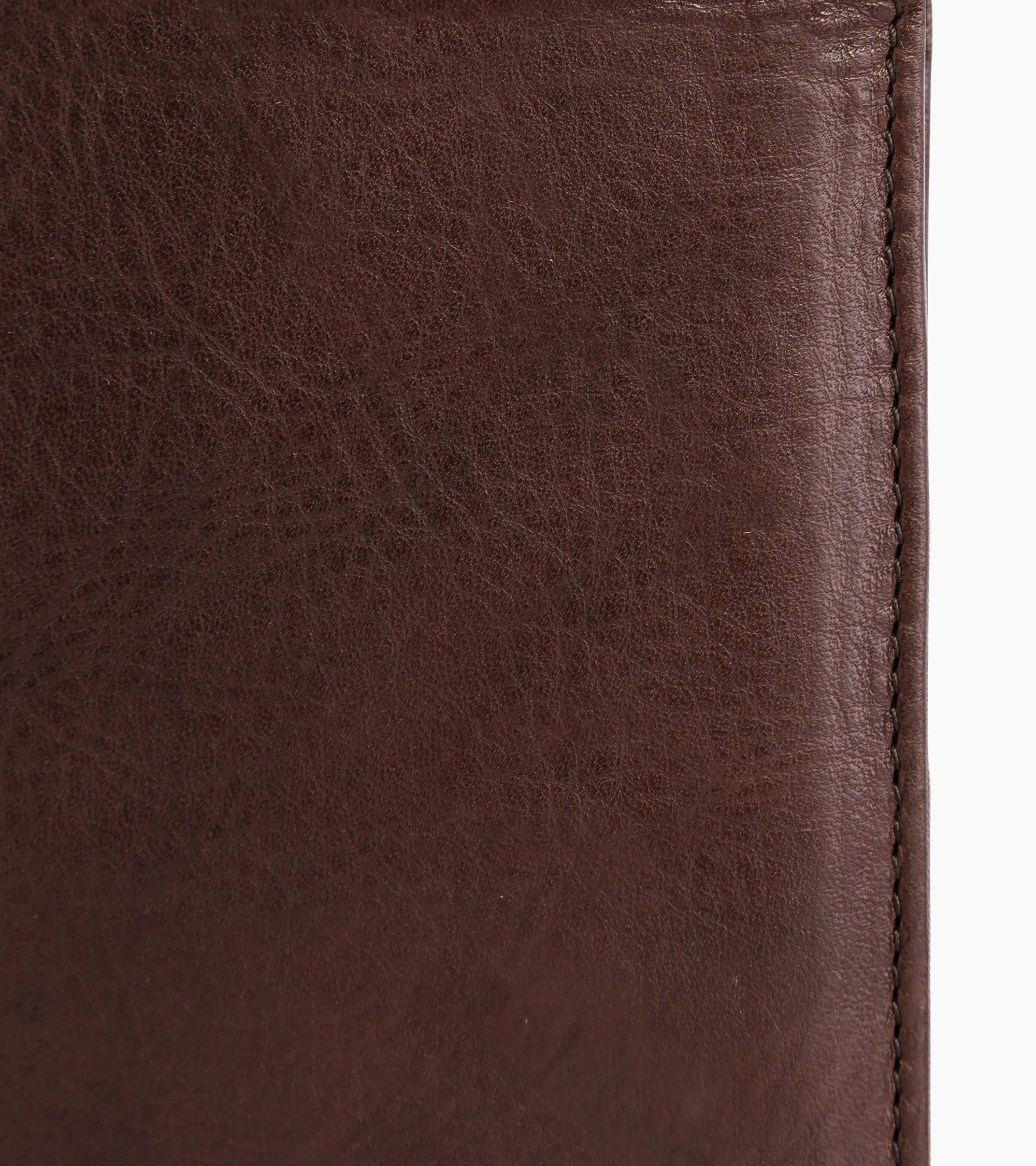 Gran cartera vertical con cremallera de 3 compartimentos Gary en cuero engrasado.