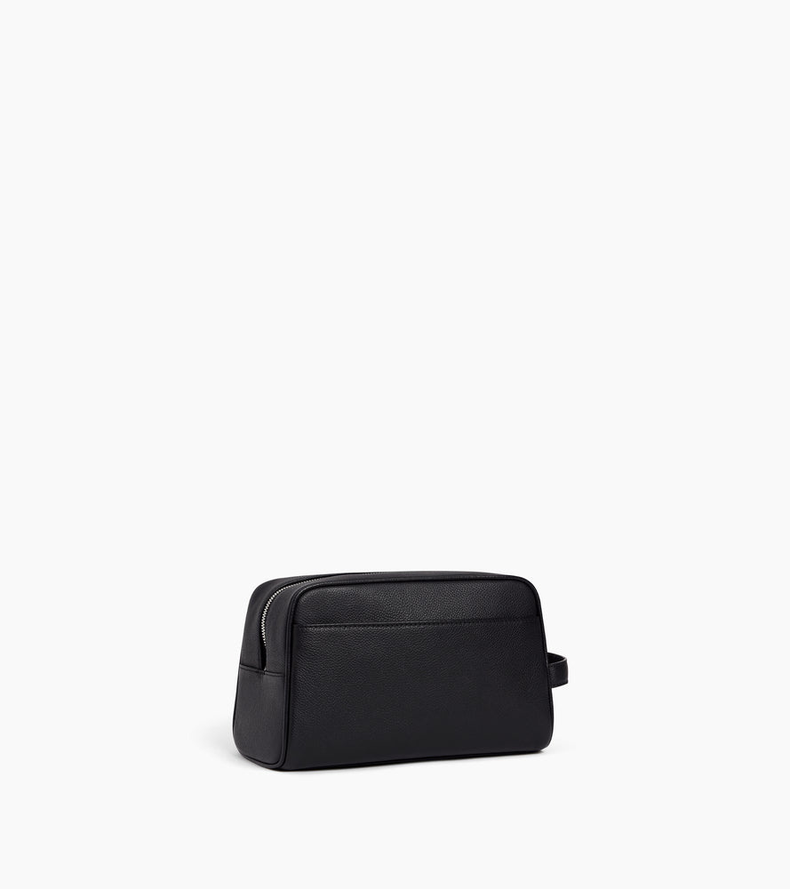 Trousse de toilette en cuir grainé