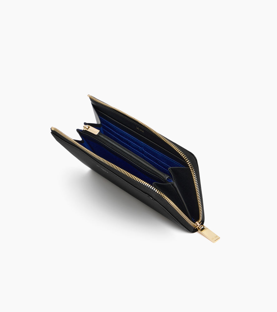 Compagnon zippé Emilie en cuir signature T