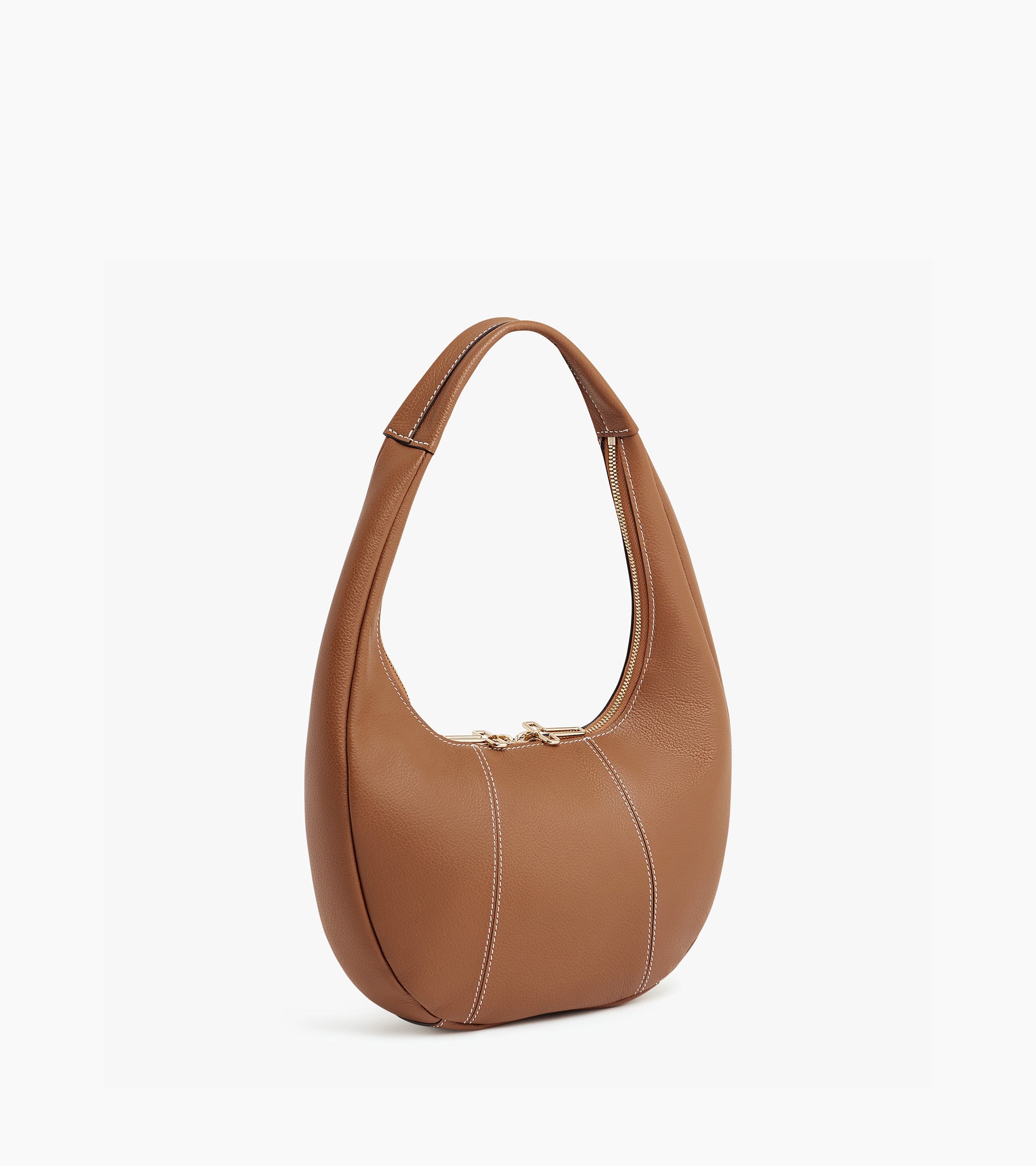 Mittelgroße Hobo-Tasche Modell Juliette aus genarbtem Leder