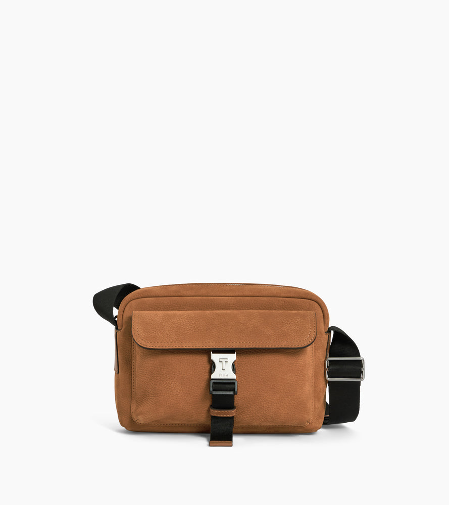 Petit sac bandoulière Maurice en cuir nubuck grainé