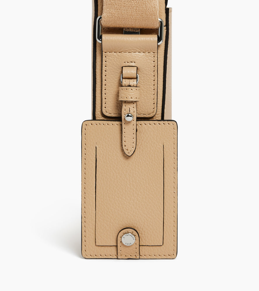 Petite sacoche zippée Emile en cuir grainé