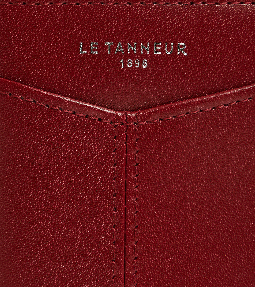 Porte cartes vertical Charlotte en cuir lisse