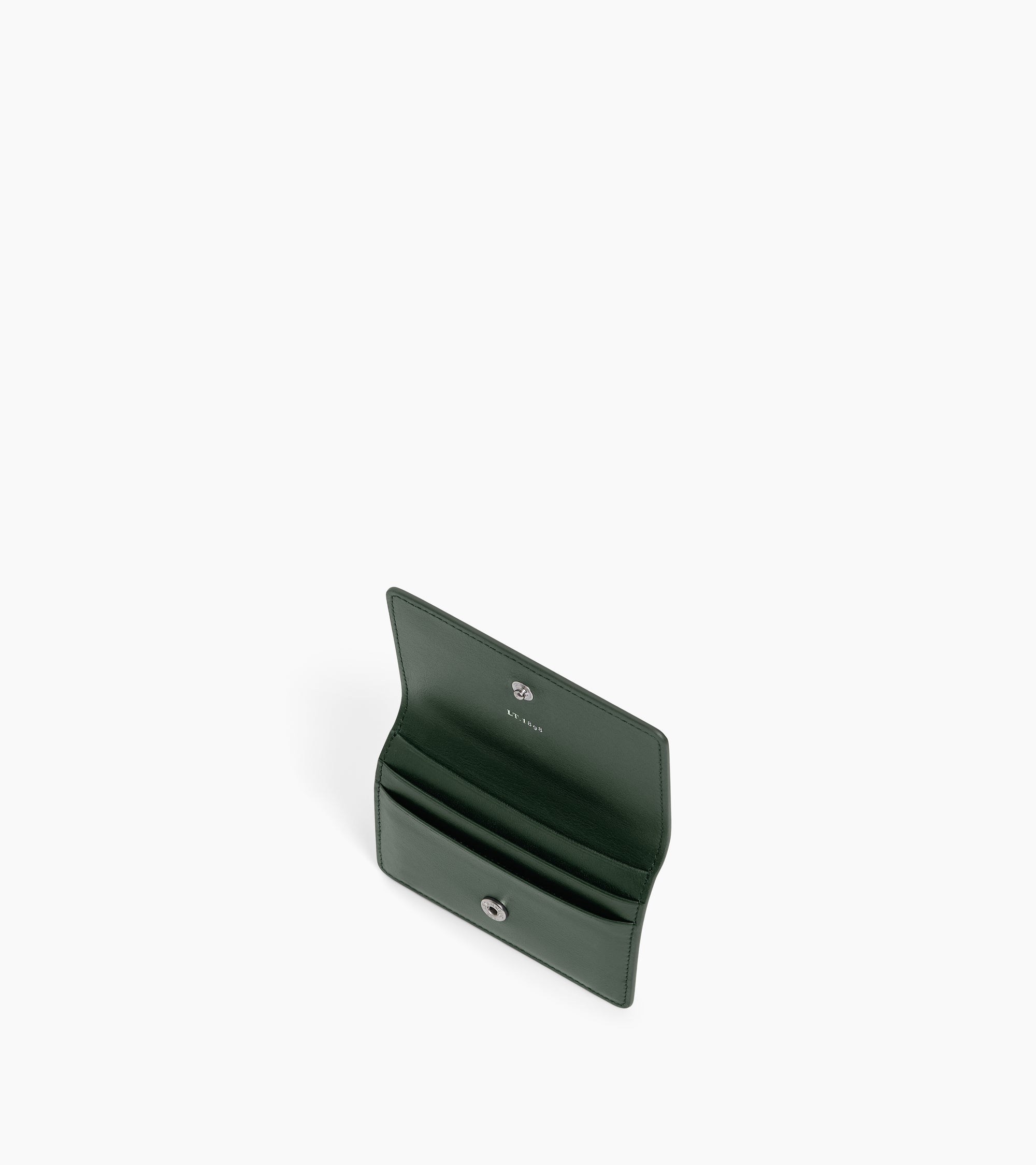 Petit porte cartes à rabat Louison en cuir lisse