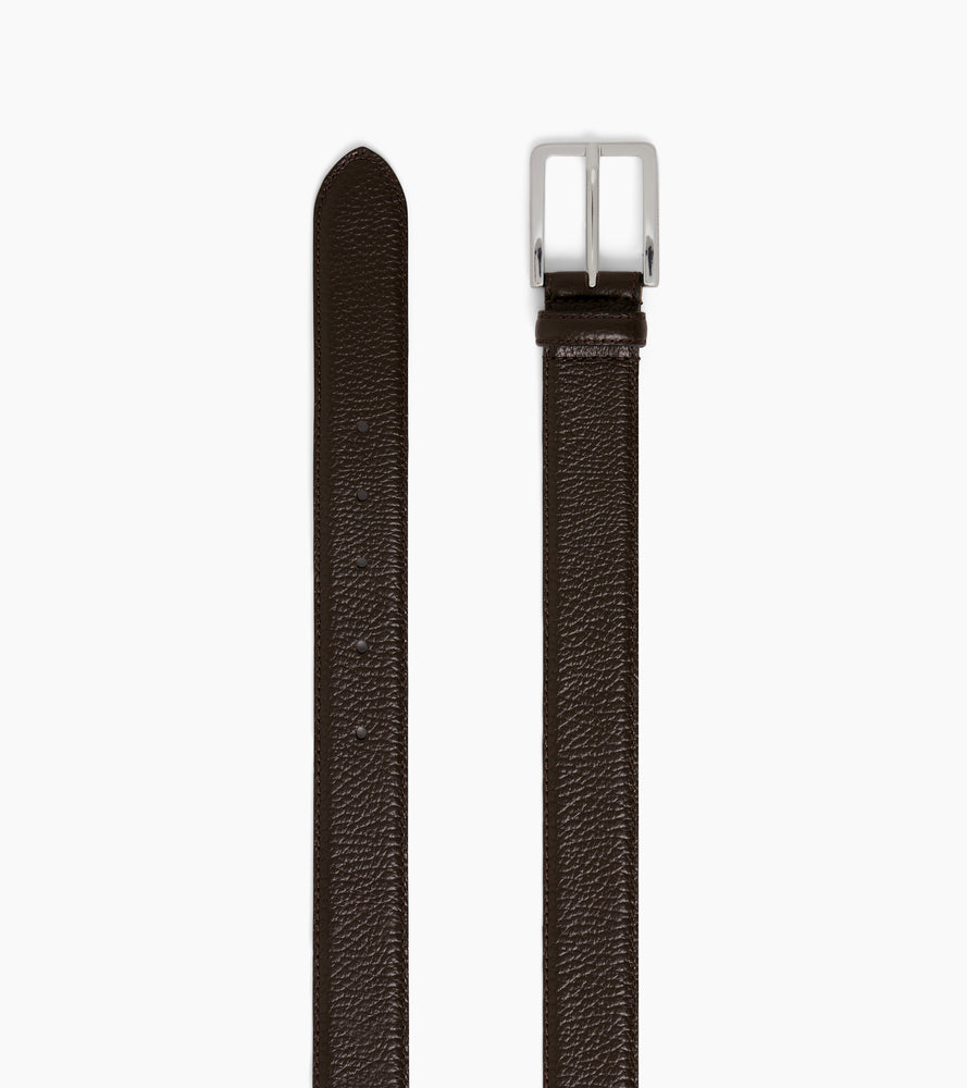 Ceinture homme avec boucle rectangle en cuir grainé